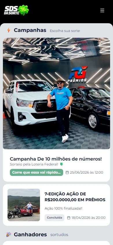 Demonstração mobile da plataforma SDS